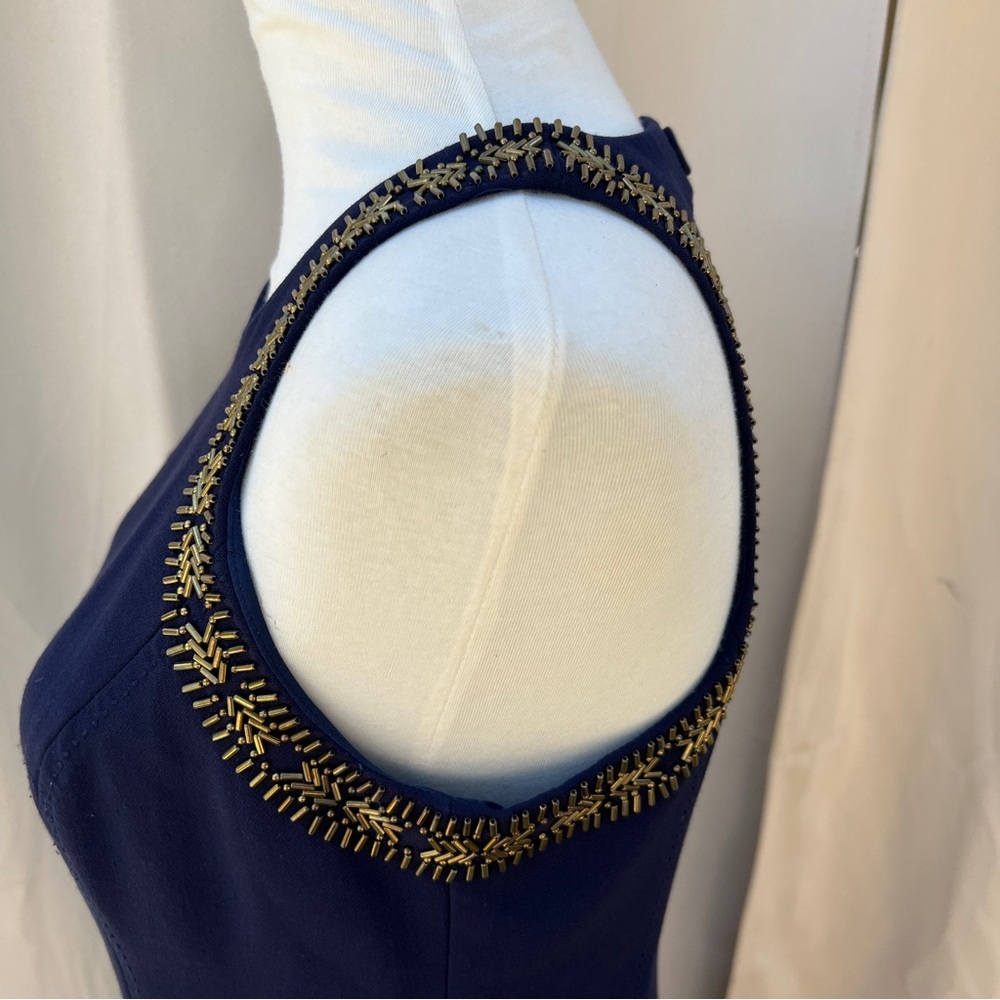 Lilly Pulitzer Size 2 Chrissy Sleeveless Beaded classy Shift Dress - Picture 8 of 16